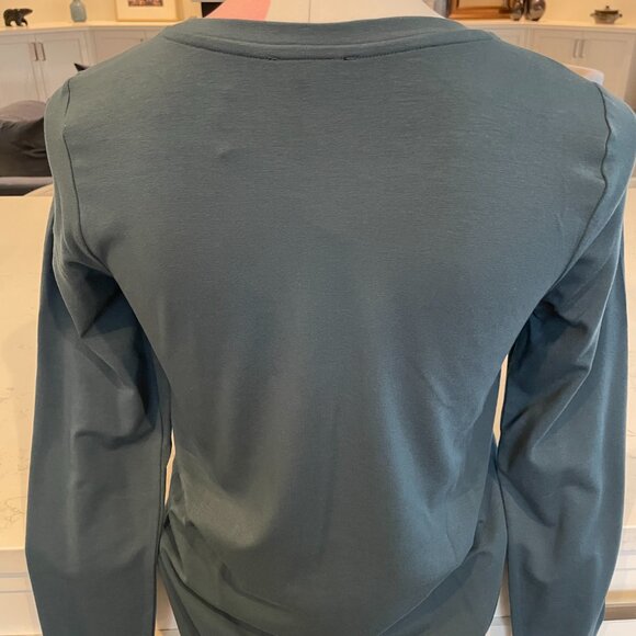Eileen Fisher Alpine Crew Neck LS Tencel Elastane Tunic Top Teal Green Sz XXS - Picture 7 of 14